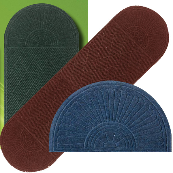 HalfOval, OneEnd, TwoEnd Grand Premier Waterhog Entrance Mats are